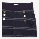 Navy Striped Sailor Button Top and Trousers Set