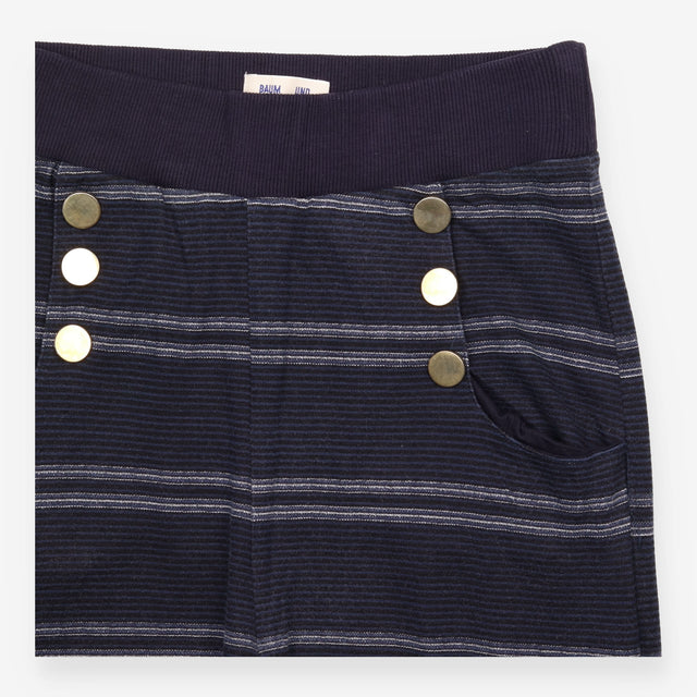 Navy Striped Sailor Button Top and Trousers Set