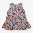 Dress sleeveless white with flowers 