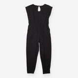 Jumpsuit organic maternity nursing tie waist