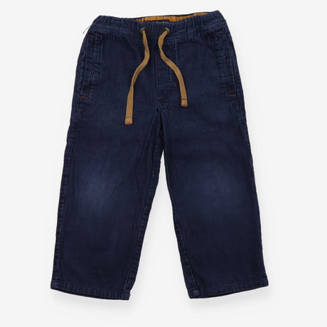 Navy Cord Jeans with Drawstring