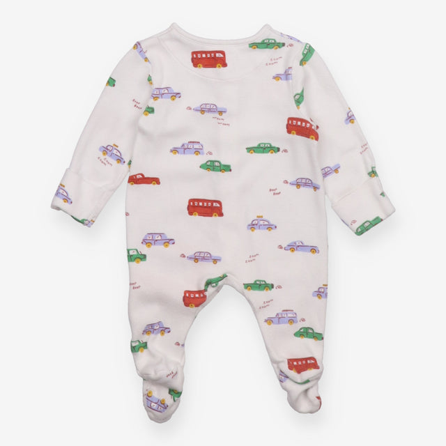 Sleepsuit white with cars