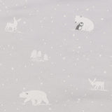 Blanket and hat set grey artic animals