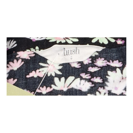 Hush Black Multicolour Floral Print Shirred Waist 