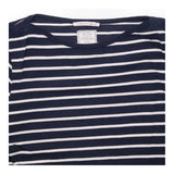 Top Navy Cream Breton Stripe Cotton Stretch Boat N