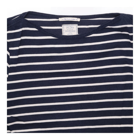 Top Navy Cream Breton Stripe Cotton Stretch Boat N
