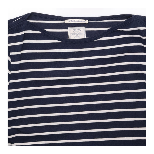 Top Navy Cream Breton Stripe Cotton Stretch Boat N
