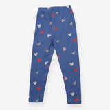 Blue Leggings with Hearts 