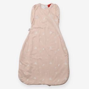 Sleeping bag pink white leaves