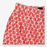 Cropped Trousers Red Wallflower Print Organic Cott