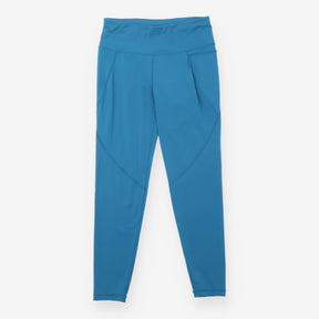 Leggings Teal Blue High Waisted 7/8 Length Pocket