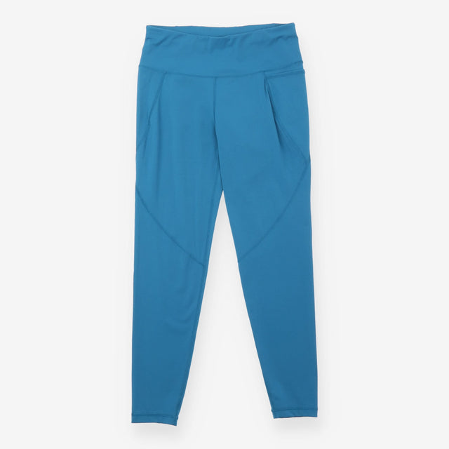 Leggings Teal Blue High Waisted 7/8 Length Pocket