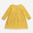 Dress Jersey Yellow with White Spots and Buttons
