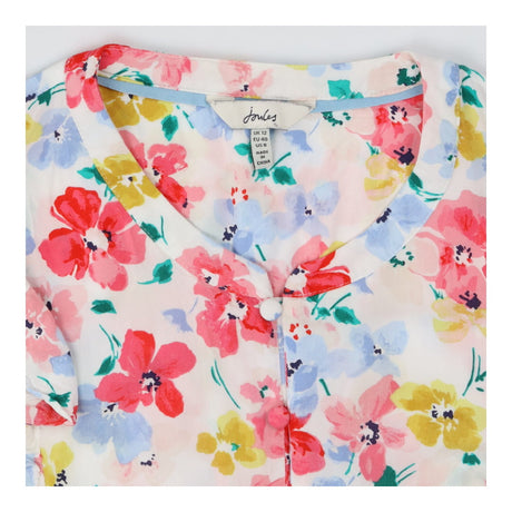Anastasia Floral Frill Sleeve Button Top