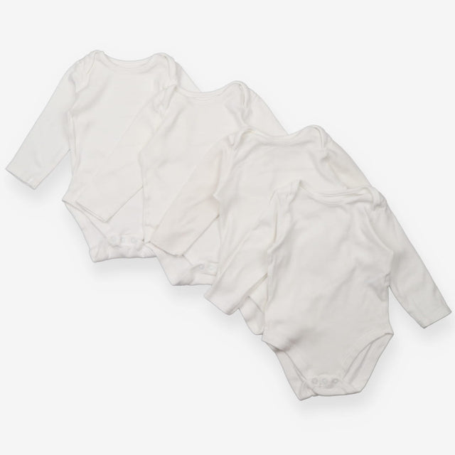 White long sleeve 4pc bodysuits