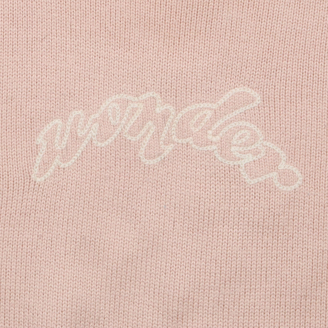 Knit Jumper Pink with Three Buttons