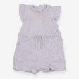 Blue Towelling Playsuit with Flowers