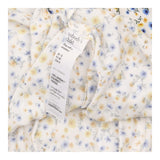 Midi Dress Cream Yellow Blue Ditsy Floral Tiered S