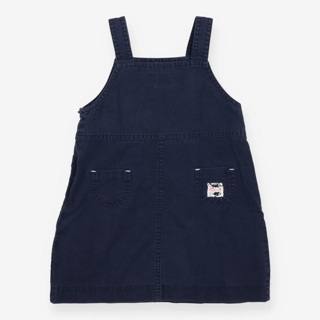 Pinafore Dress Navy with Fish Applique