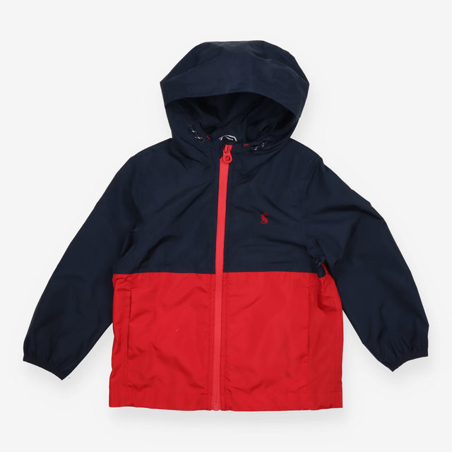 Packable Raincoat Navy and Red  