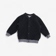 Grey quilted jersey bomber