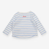 Blue Striped Firetruck Long Sleeve