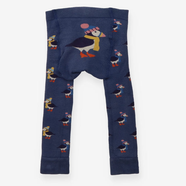 Blue Puffin Knit Leggings 