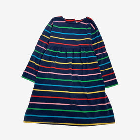 Navy base striped long sleeve jersey dress