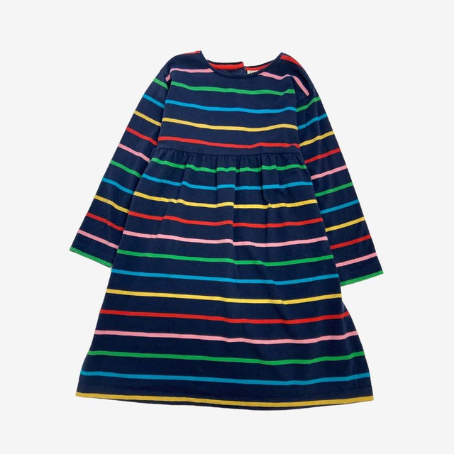 Navy base striped long sleeve jersey dress