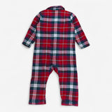 Sleepsuit red and green tartan 