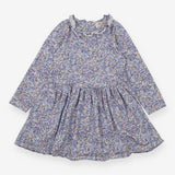 White Floral Dress Frill Detail - Lily Rose