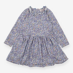 White Floral Dress Frill Detail - Lily Rose