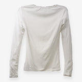 Uniqlo White Henley Long Sleeve Top – Smooth Cotto