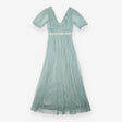 Monsoon Dress Sage Green Tulle Pleated Maxi