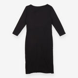 Midi Dress Black Stretch Jersey Maternity