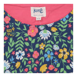Jersey Top Navy Floral Stripe Organic Cotton