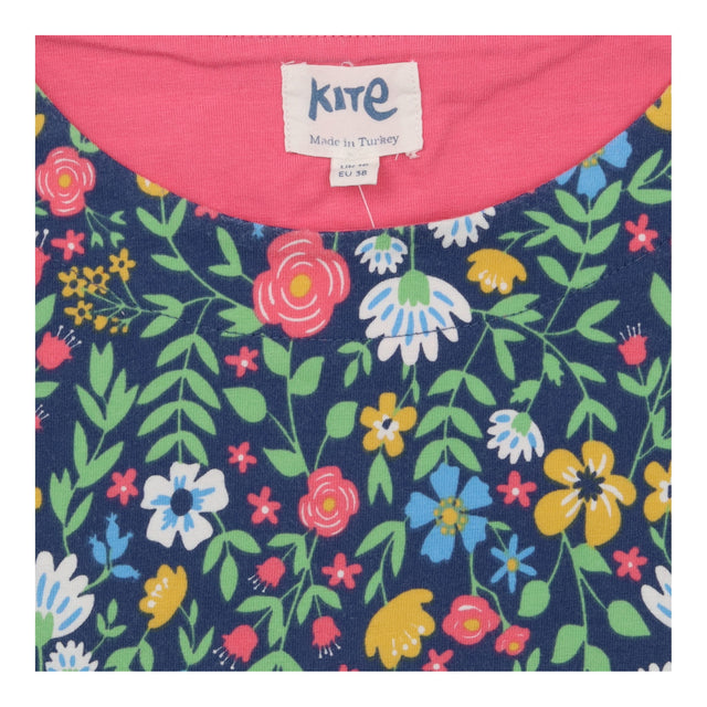 Jersey Top Navy Floral Stripe Organic Cotton