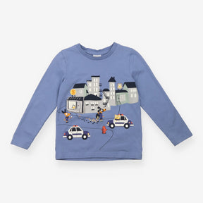 Blue cops and robbers t-shirt