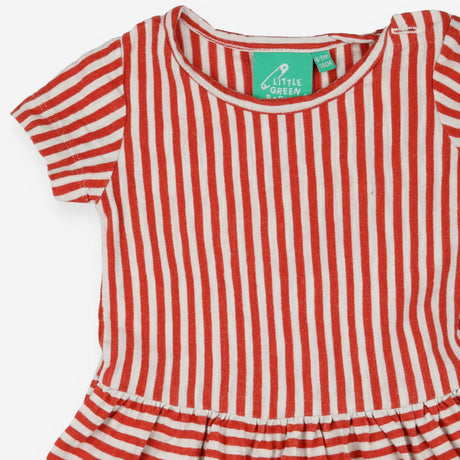 Dress Red Striped with Pockets