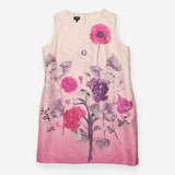 Hobbs London Shift Dress Pink Floral Cream Linen B