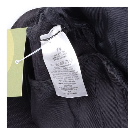 Black Stretch Cotton Blend Smart Tailored Slim Leg