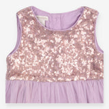 Purple Dress with Gold Sequins