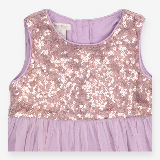 Purple Dress with Gold Sequins
