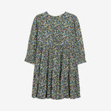 John Lewis Kids' Floral Crepe Tiered Dress, Carbon