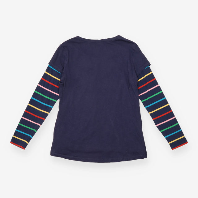 Maternity & Nursing top in navy with striped sleev