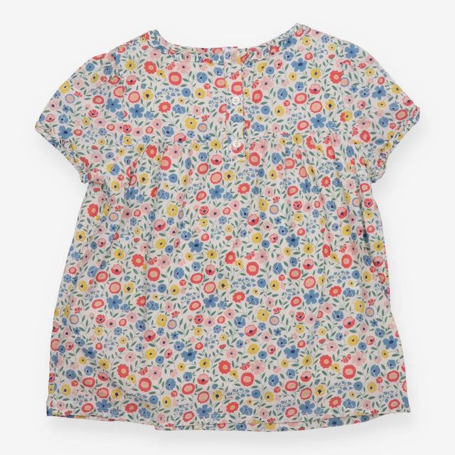 Tunic Blouse White Floral