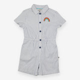 Playsuit Blue Stripe - Grown your Own Way 