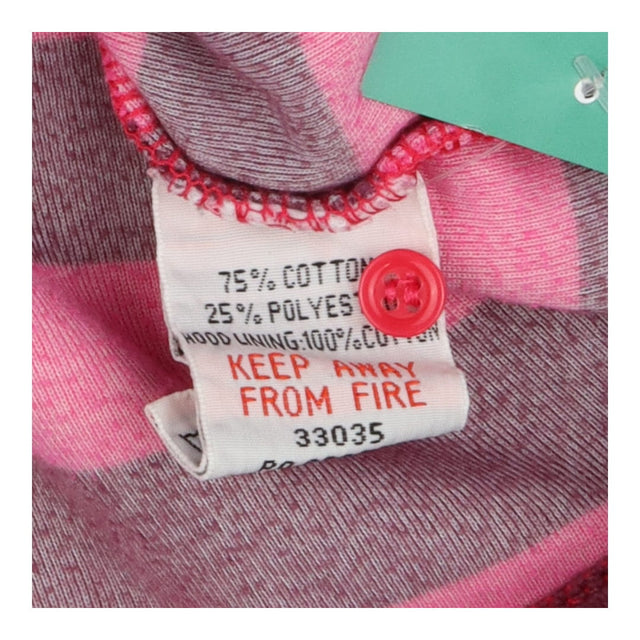 Pink Striped Velour Hoodie