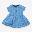 Woven Dress Cobalt Blue and White