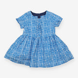 Woven Dress Cobalt Blue and White